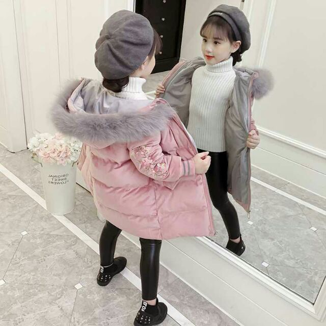 Áo khoác nhung bé gái