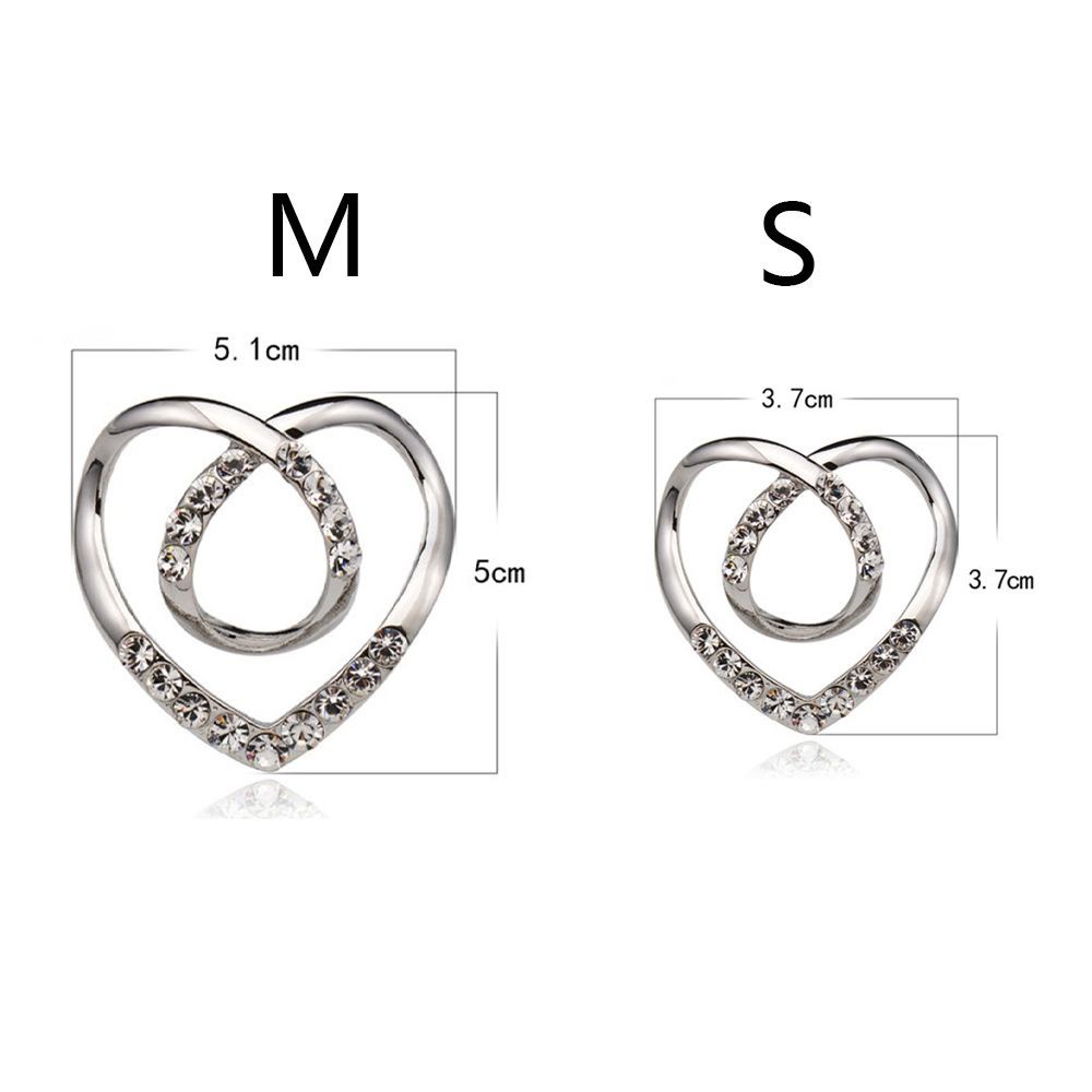 Ghim Cài Khăn Choàng Hình Trái Tim Ba Vòng Thời Trang Thanh Lịch Dành Cho Nữ