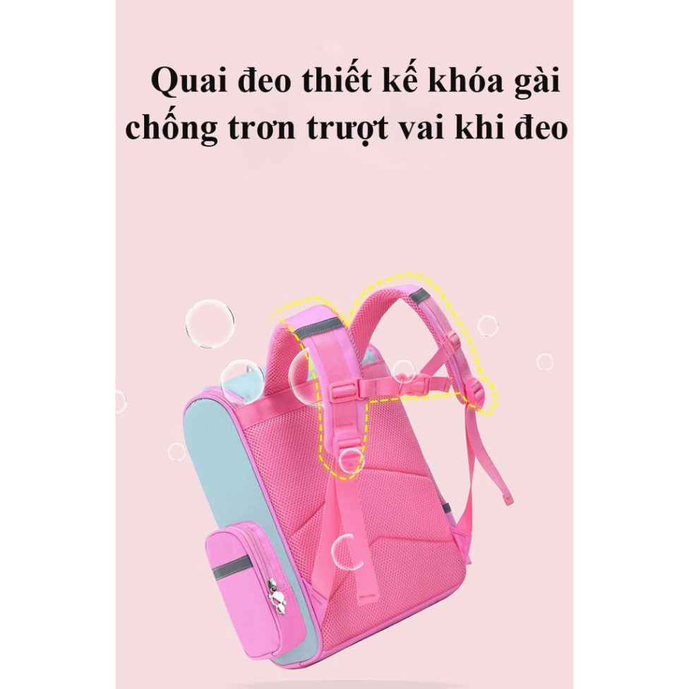 [Mẫu Hàn]Balo dáng hộp Ngựa Pony CHỐNG GÙ LƯNG - SIÊU NHẸ dành cho bé gái chất liệu chống thấm nước, siêu nhẹ