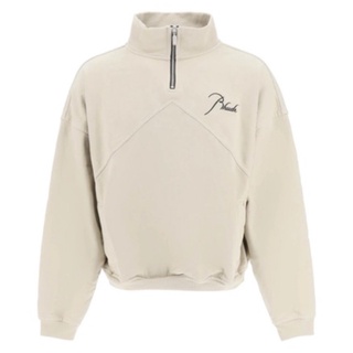 Áo nỉ RHUDE logo embroidered half-zip sweatshirt ss21