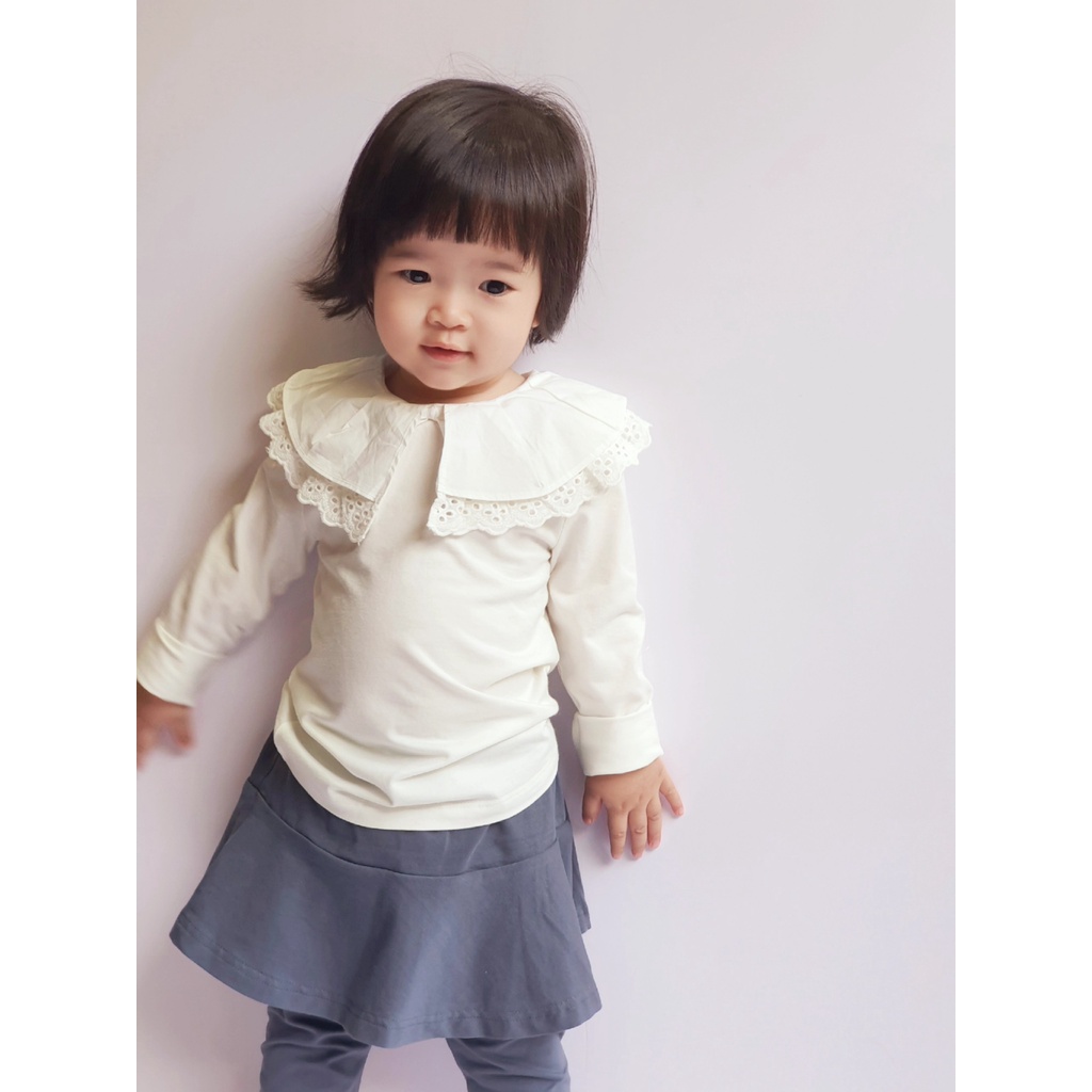 MOQ2114 Quần váy ghi bé gái