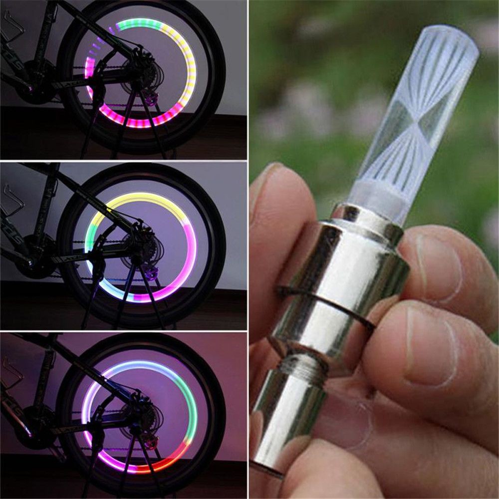 Đèn LED trang trí lốp xe đạp gắn van bơm hơi