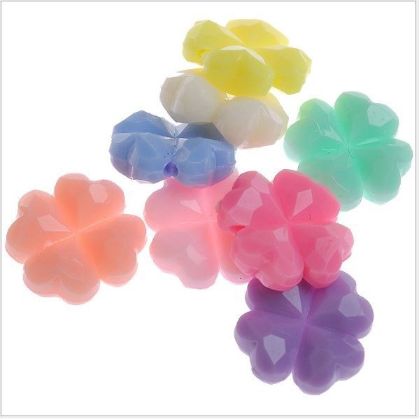 10-50gam hạt hoa 4 cánh trái tim 2 size 12mm/ 18mm #P117-38