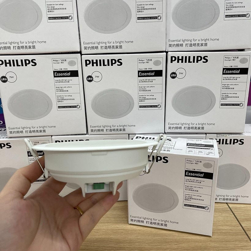 COMBO Mua 4 tặng 1 Đèn LED âm trần Philips Downlight Meson 59202 7W 6500K - Ánh sáng trắng