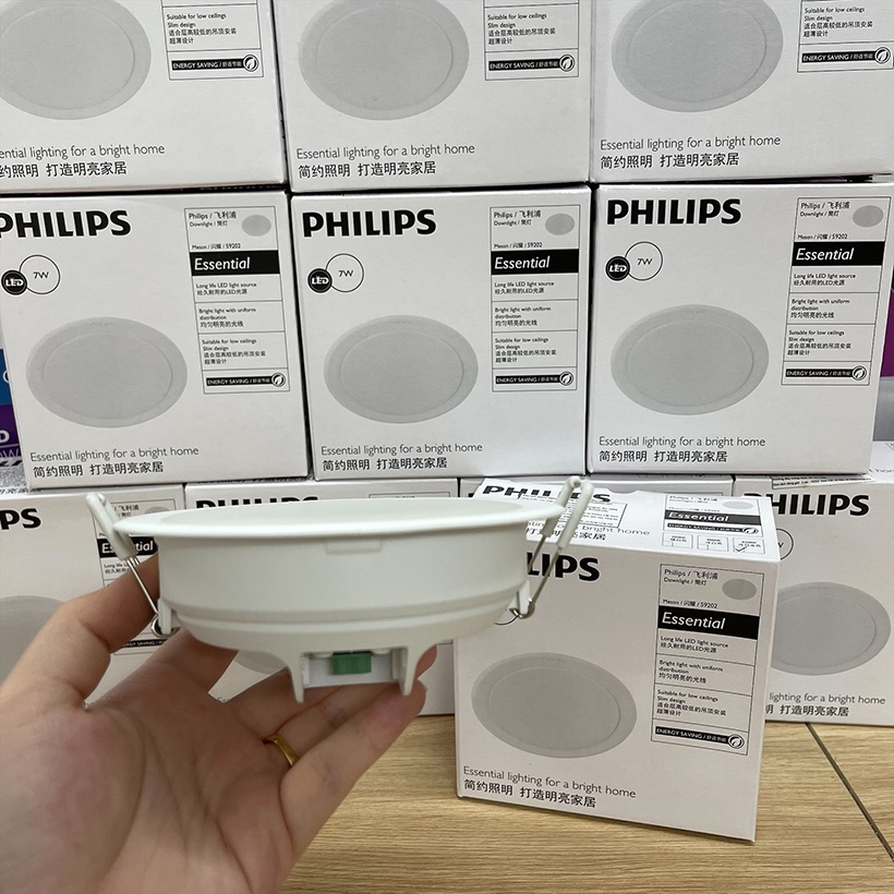 [Mã BMLTM50 giảm đến 50K] COMBO Mua 4 tặng 1 Đèn LED âm trần Philips Downlight Meson 59202 7W 6500K - Ánh sáng trắng