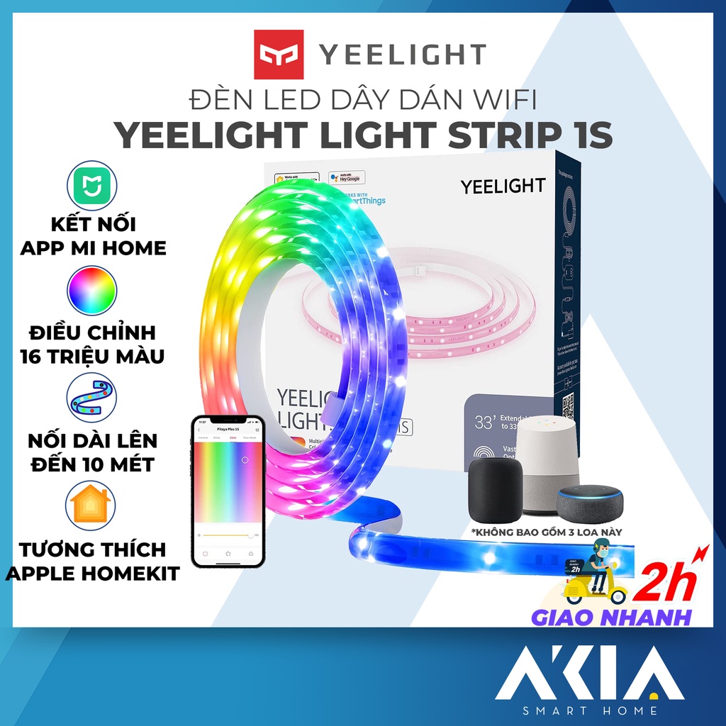 Đèn Led Dây Yeelight Lightstrip 1S 2020 Dây Đèn LED Thông Minh Cảm Biến Nhạc, 16 triệu màu, kết nối App điều khiển từ xa
