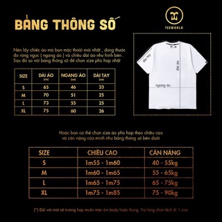 Áo thun Teeworld Dúi Logo Trắng Đen Unisex