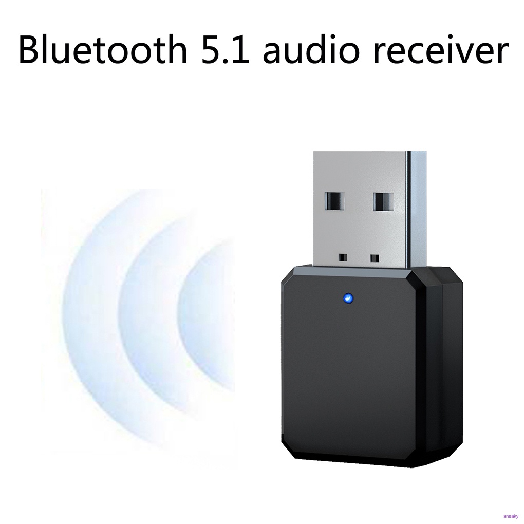 Bộ Thu Tín Hiệu Âm Thanh Bluetooth 5.1 Usb 3.5mm Có Đèn Led Báo Hiệu
