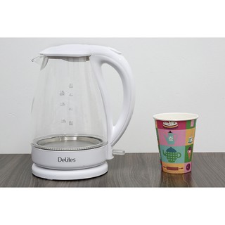 Bình siêu tốc Delites ST18G02 1.8 lít thủy tinh có đèn led sáng đẹp (Mới 100%)