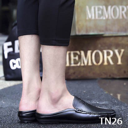 Giày Nam 💝FREESHIP💝 GIày Lười Kiểu Hở Gót Phong Cách Ôm Chân | BigBuy360 - bigbuy360.vn