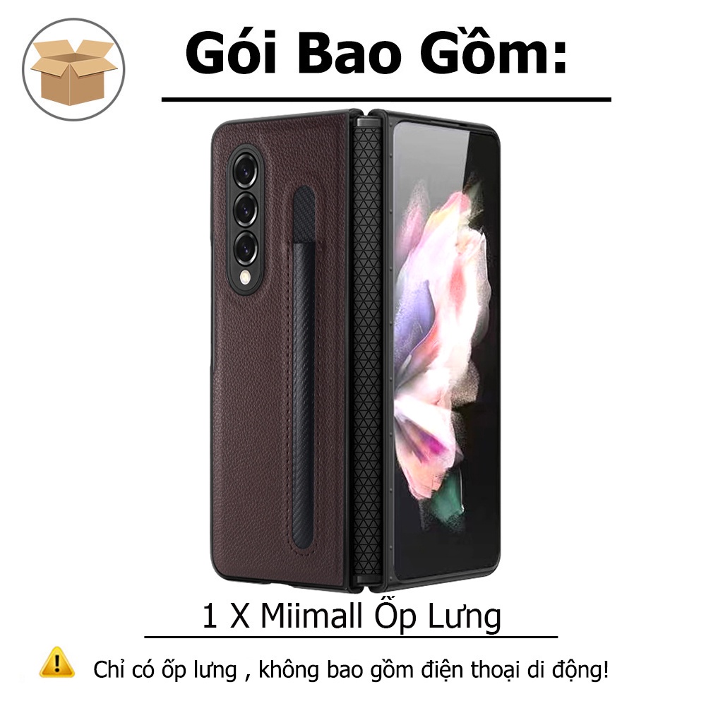 Miimall Bao Da Điện Fold 3,Ốp Lưng Z Fold 3,Thoại Cao Cấp Bảo Vệ Toàn Diện Cho Samsung Galaxy Z Fold3 Case Cover with S Pen Holder