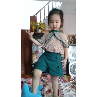Set áo trễ vai cho bé ( ảnh thật ở cuối )