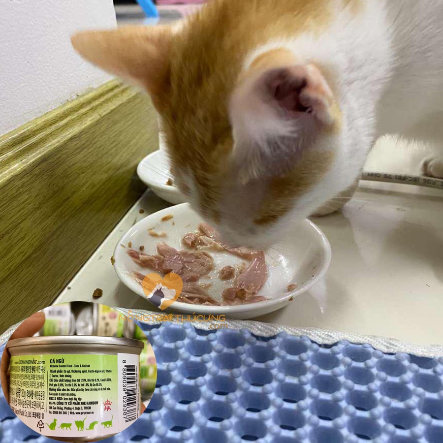 Pate Cho Mèo MeoWow Hàn Quốc Lon 80gr - ĐỦ 6 VỊ - Pate mèo mọi lứa tuổi