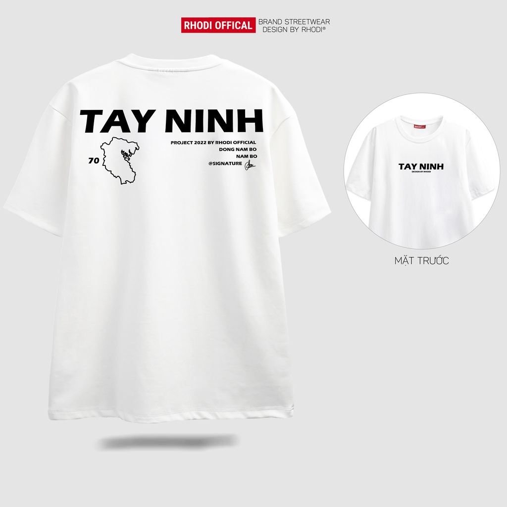 Áo thun local brand RHODI phông cổ tròn tay lỡ unisex nam nữ thế hệ genz Text Tây Ninh