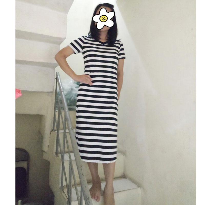 [Hình thật] Đầm thun dáng suông duyên dáng DA-102i