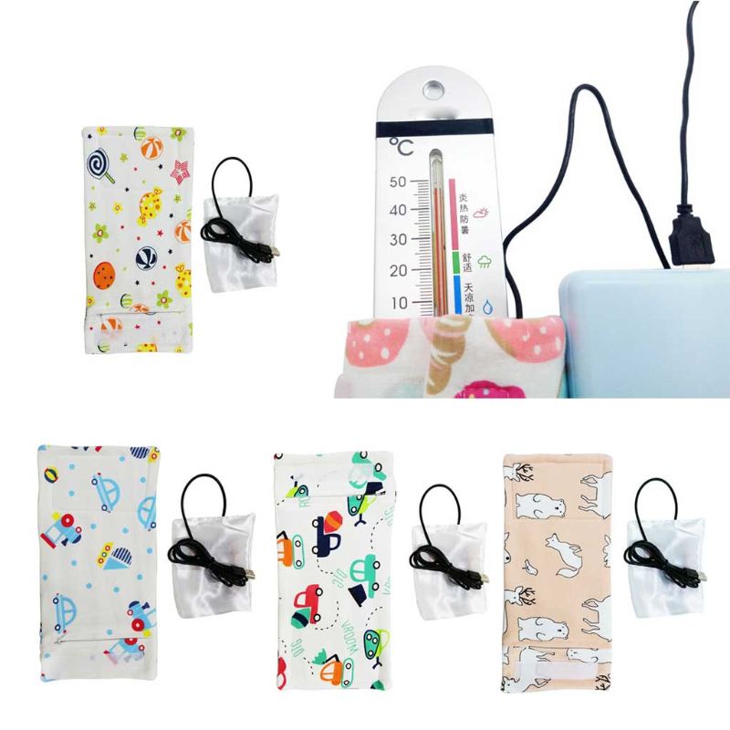 Vỏ bọc giữ ấm bình sữa em bé sạc cổng USB tiện lợi