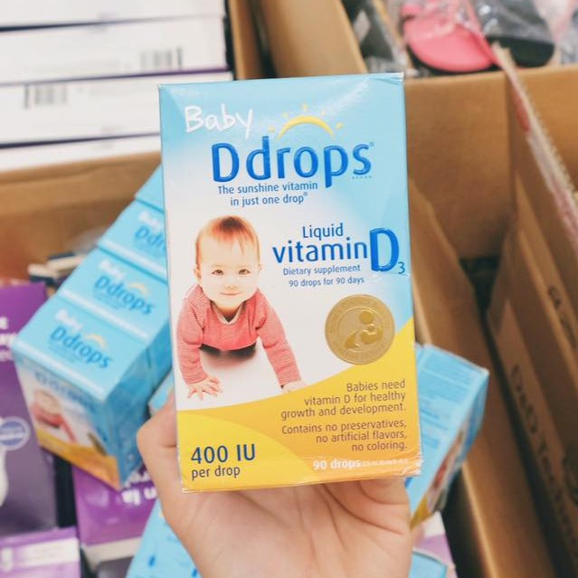 Baby Ddrops Vitamin D3 Cho Trẻ Sơ Sinh 90 Giọt (USA) Date 2023