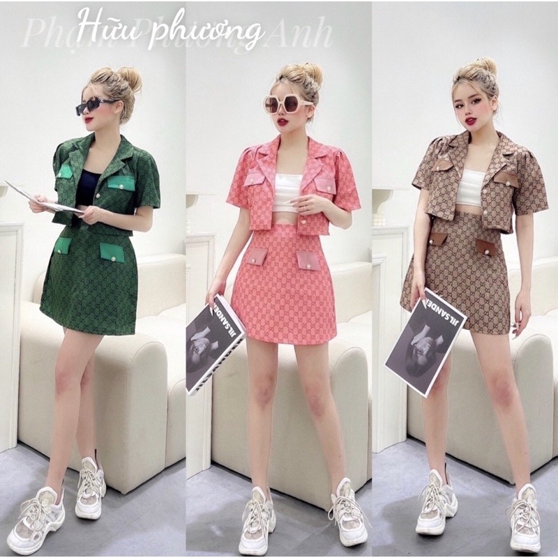 Sét bộ gucci áo+quần short - Hình thật trải sàn