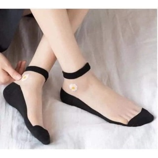 Set 10 vớ lụa thêu hoa cúc đủ màu