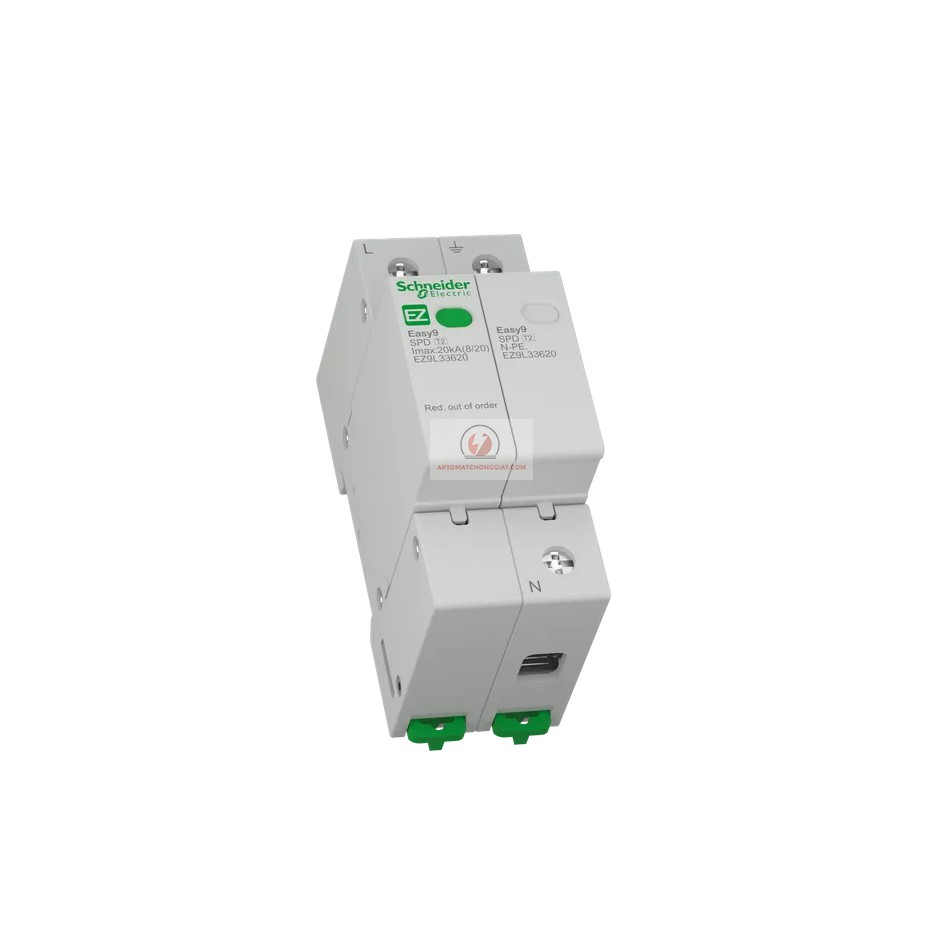 Thiết bị chống sét lan truyền SPD Schneider 1P+N 20kA EZ9L33620 - hàng chính hãng - bảo hành 12 tháng