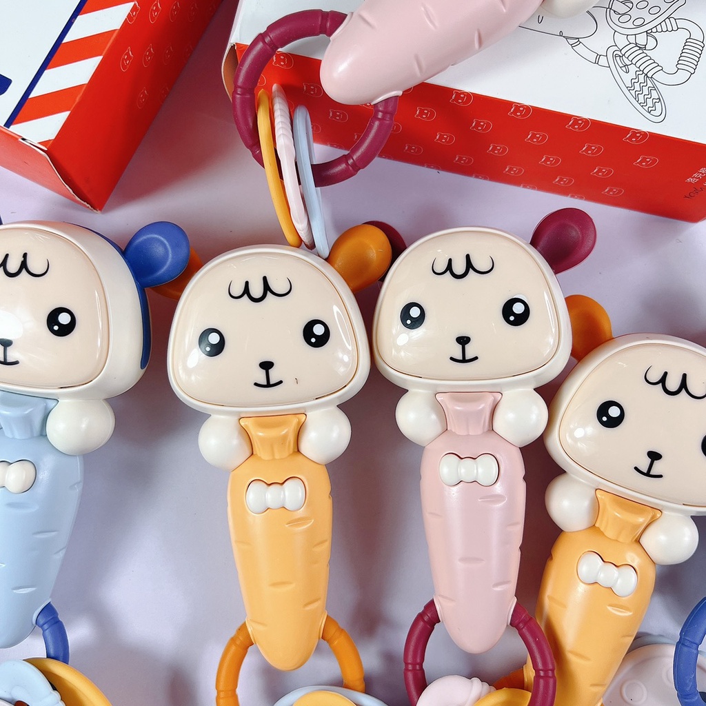 Xúc Xắc Kèm Gặm Nướu Có Nhạc Shine Rattle Chất Liệu Cao Cấp An Toàn Cho Bé | Minizon Kids