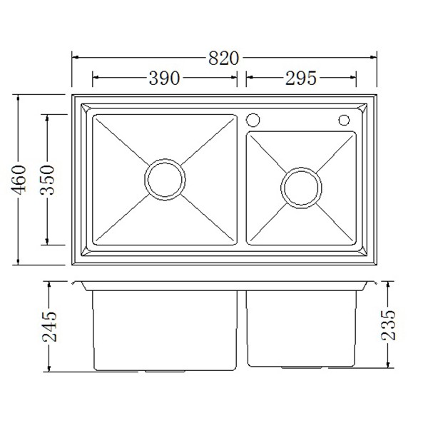 Chậu rửa chén Inox SUS 304 Eurolife EL-HM8246