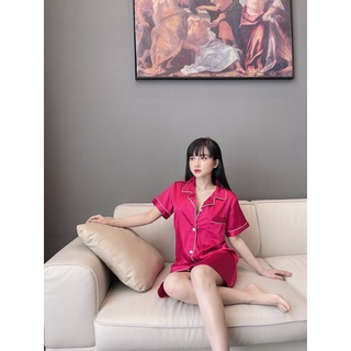 Đầm Ngủ Mặc Nhà Lụa Satin Mềm Mát, Váy Ngủ Sơ Mi Lụa Cao Cấp