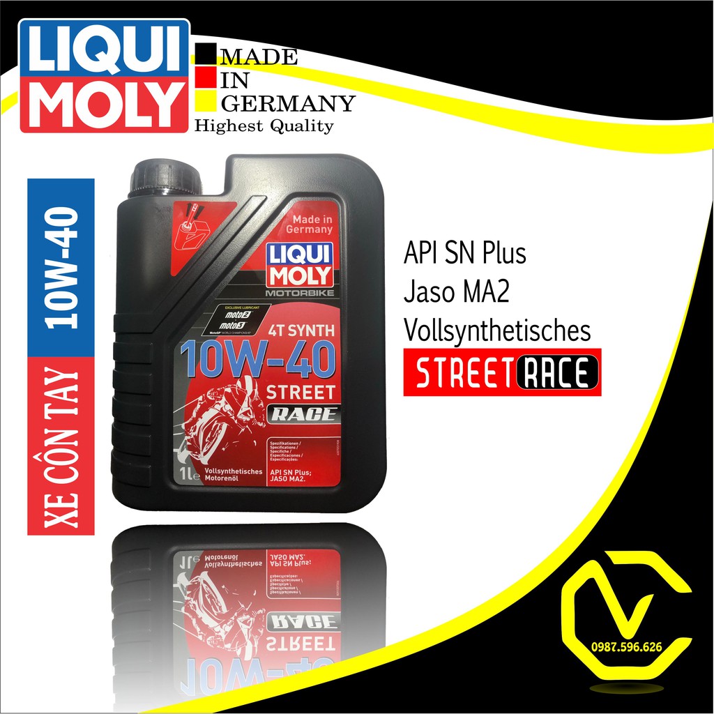 NHỚT XE MÁY (MOTORBIKE 4T SYNTH 10W40 RACE LIQUI MOLY) - 20753