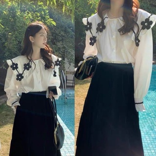 Sơ mi cổ hoa tiểu thư