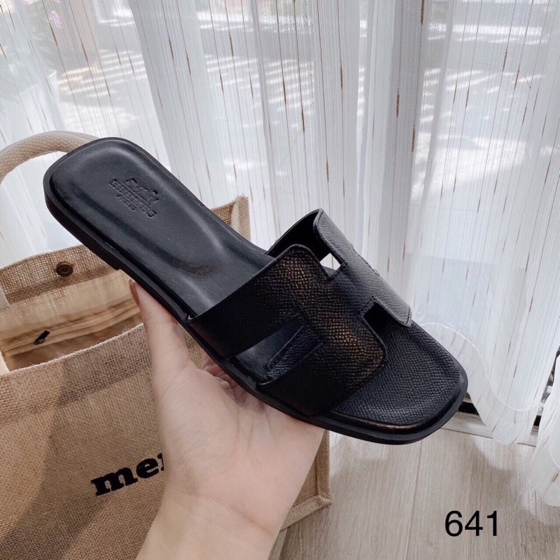 Dép lê Hm da sần no box mã 641