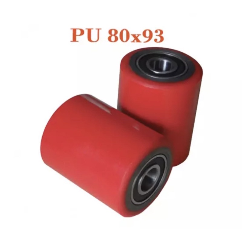 Bánh xe nâng tay PU đỏ