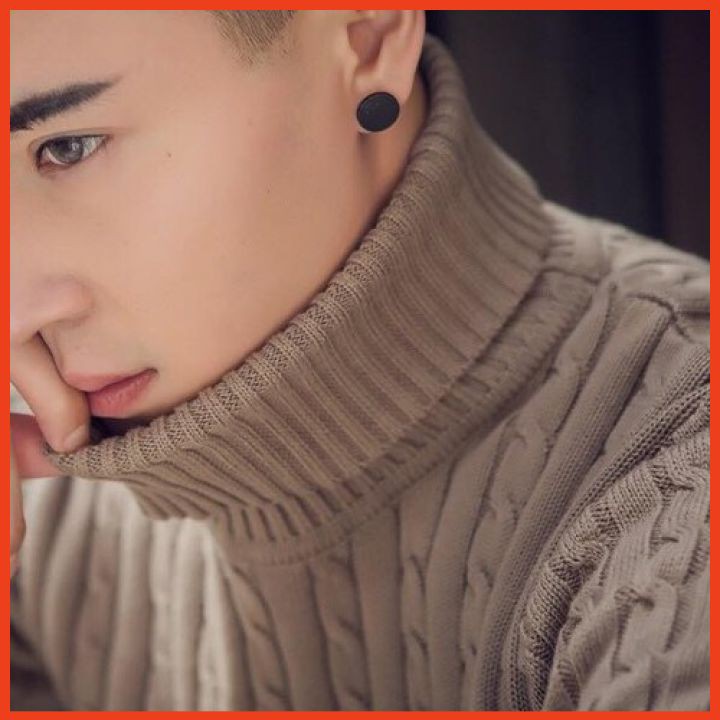 Áo Len Nam Đẹp Dài Tay Hàn Quốc Cổ Lọ Vặn Thừng Thời Trang Mùa Đông Cao Cấp