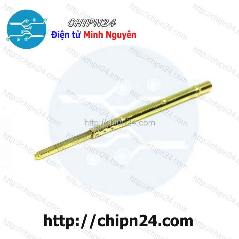 [3 CÂY] Vỏ Kim test mạch P75-2W(R75-2W), dài 16.5mm, đường kính đầu 0.64mm, đường kính thân 1.02mm, trở kháng 50mΩ, 3A