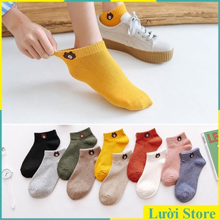 Set 5 Đôi tất gấu cổ ngắn unisex BT27