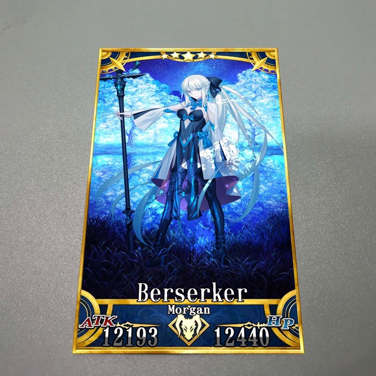 Thẻ bài custom card bánh xốp anime Fate/Grand Order FGO để sưu tầm tự chọn Morgan Le Fae