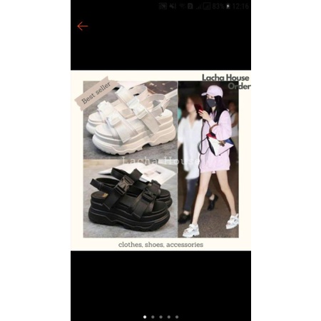 Pass giày sandal đế cao 7cm size 36 37