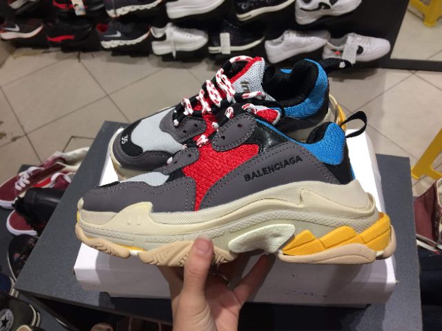 (Ảnh thật) Giày đế tách Balen trips xanh đỏ size nữ