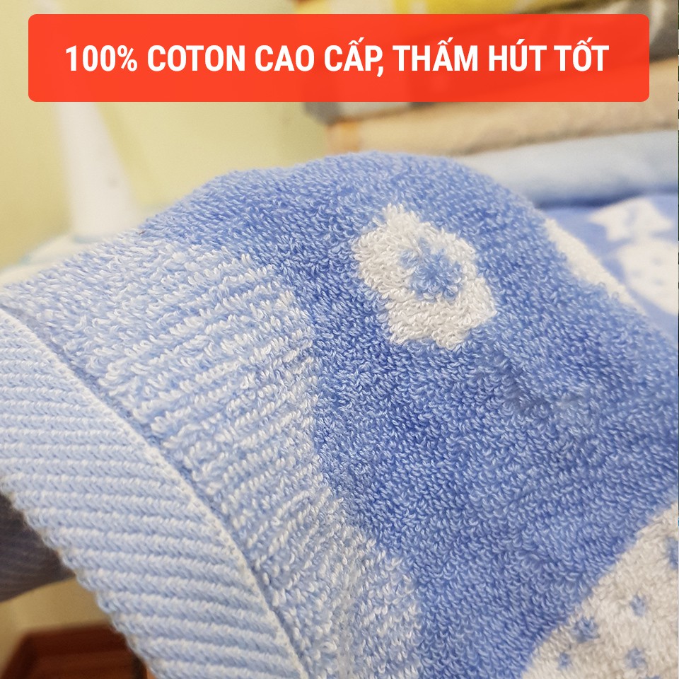 Khăn Tắm Cho Bé - Hàng Việt Nam Cao Cấp Xuất Siêu Thị - 100% Cotton, An Toàn Cho Bé, Siêu Thấm Hút