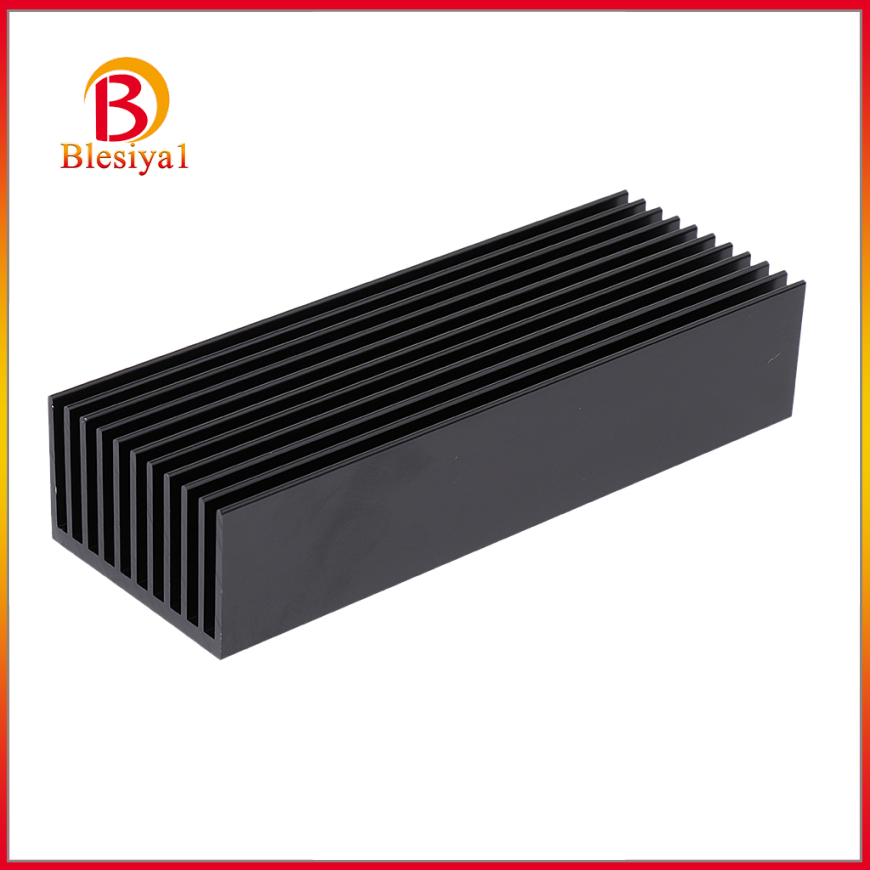 (Hàng Mới Về) 1 Bộ Tản Nhiệt Bằng Nhôm Đen Có Đèn Led Tản Nhiệt 50x30 X 140mm