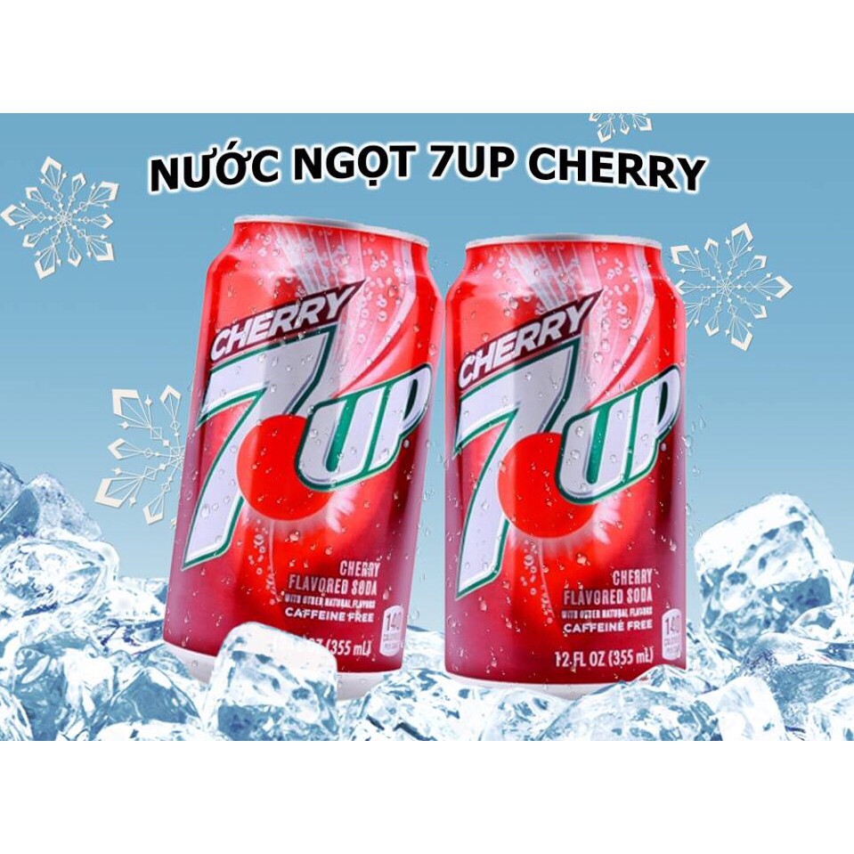 Thùng 12 lon Coca 7up Cherry
