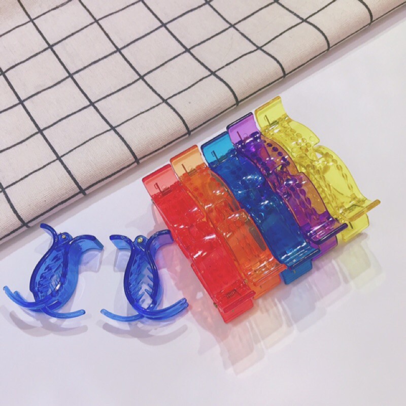 ( Bán Sỉ ) vỉ 12 kẹp càng cua loại 3 răng sắc màu