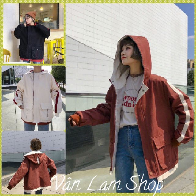 ÁO KHOÁC KAKI HỘP ĐEN - BOX JACKET UNISEX Viền Tay