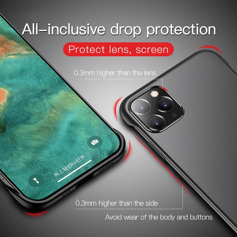 Ultra Ốp Điện Thoại Siêu Mỏng Không Viền Màu Mờ Thời Trang Cho iphone 15 pro 14 13 12 pro 11 pro max 12mini 11 pro