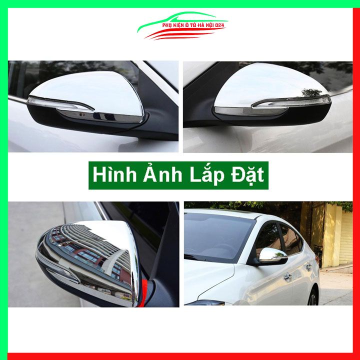 Ốp gương chiếu hậu Elantra 2018-2020 mạ crom bảo vệ chống trầy trang trí làm đẹp xe