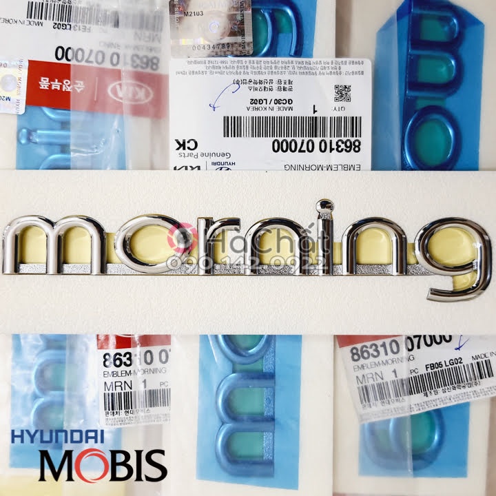 Logo chữ nổi MORNING cho xe Kia Morning 🚘 nhập khẩu chính hãng Hàn Quốc 🎯 Bảo hành 100% là hàng chính hãng