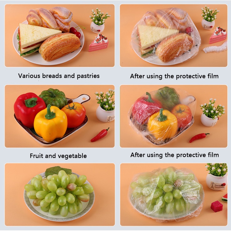100 bọc nhựa dùng một lần giữ đồ tươi sống bảo quản cho nhà bếp đa năng