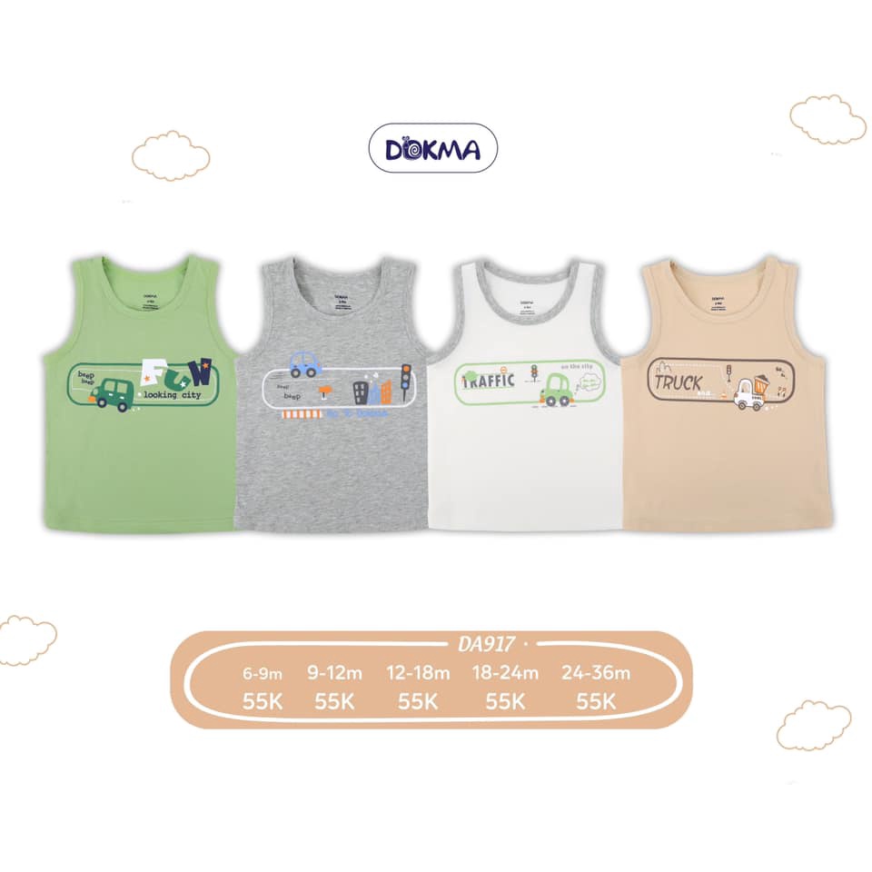 Áo 3 lỗ bé trai Dokma DA917, DA1568