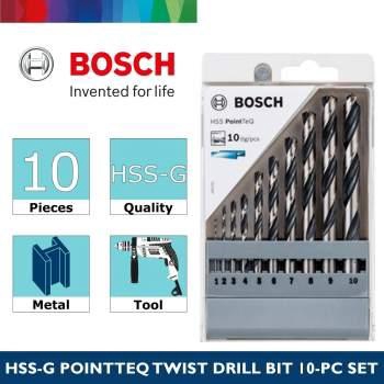 1-10mm Bộ mũi khoan sắt đa năng 10 chi tiết Bosch 2608577348
