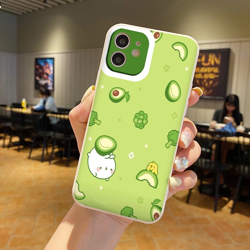 Ốp iphone thỏ trắng nền green tươi mát - Apple iphone Case 7+ i7 8 plus 12 Pro max 11 Pro X XS MAX XR 13pro/promax BVC