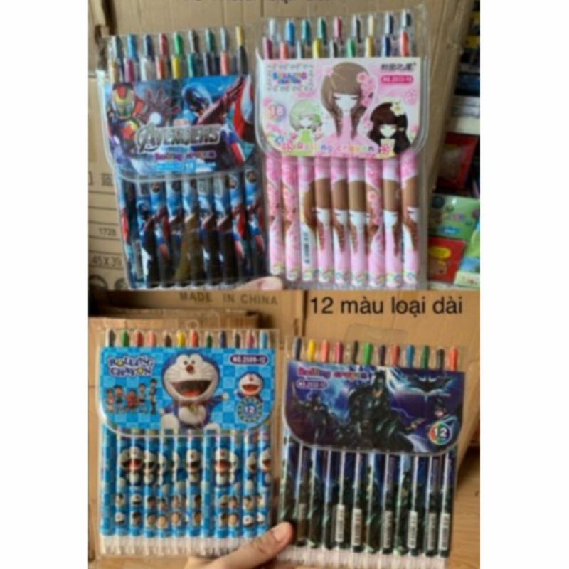 Sáp vặn 12 màu dài cho bé